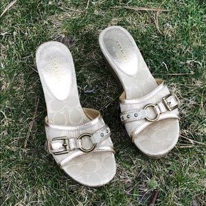 Coach Gold wedge